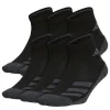 Adidas Boys Cushioned Angle Stripe Quarter Socks 6 Pairs