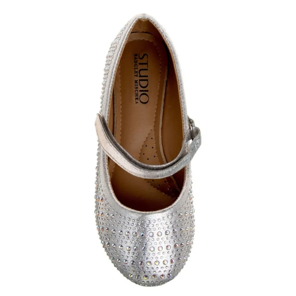 Badgley Mischka Girls Infant O-Bm88112Hsilv Dress Flat