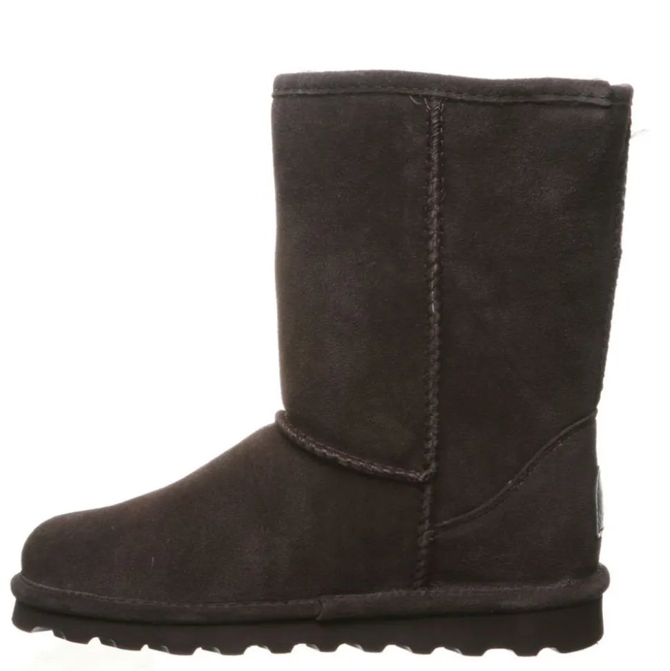 Bearpaw Womens Elle Short Wide Calf Fur Boot