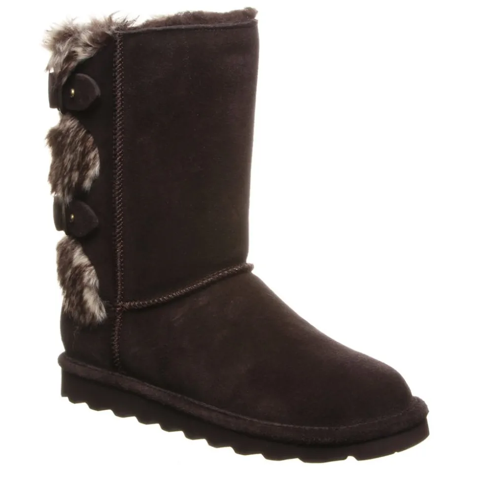 Bearpaw Womens Eloise Wide Calf Fur Boot