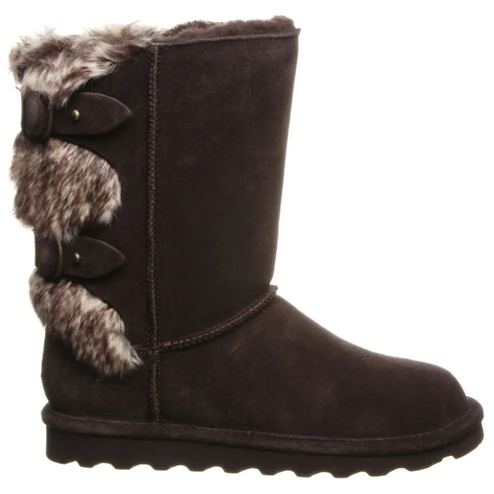 Bearpaw Womens Eloise Wide Calf Fur Boot