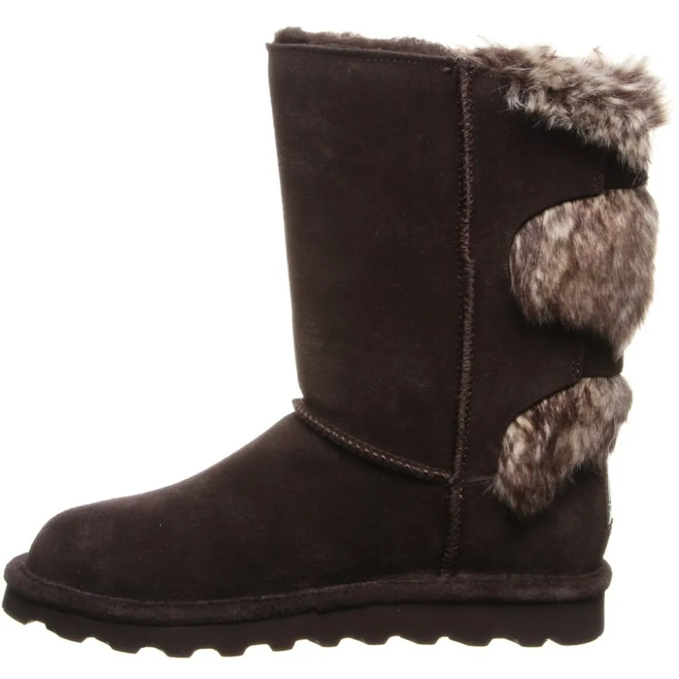 Bearpaw Womens Eloise Wide Calf Fur Boot