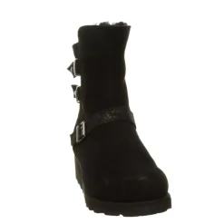 Bearpaw Womens Lucy Fur Wedge Boot