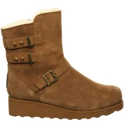 Bearpaw Womens Lucy Fur Wedge Boot