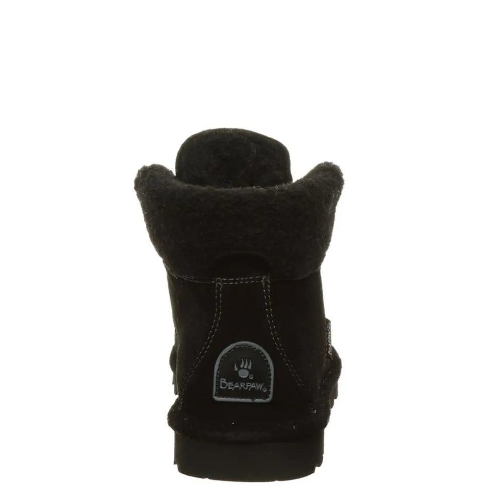 Bearpaw Womens Marta Lace-Up Fur Boot