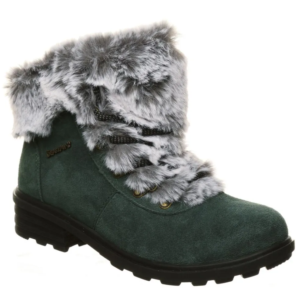 Bearpaw Womens Serenity Lace Up Fur Boot