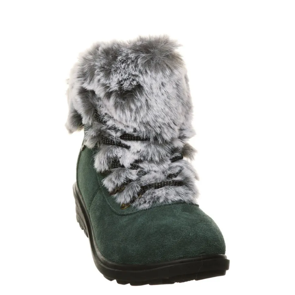 Bearpaw Womens Serenity Lace Up Fur Boot