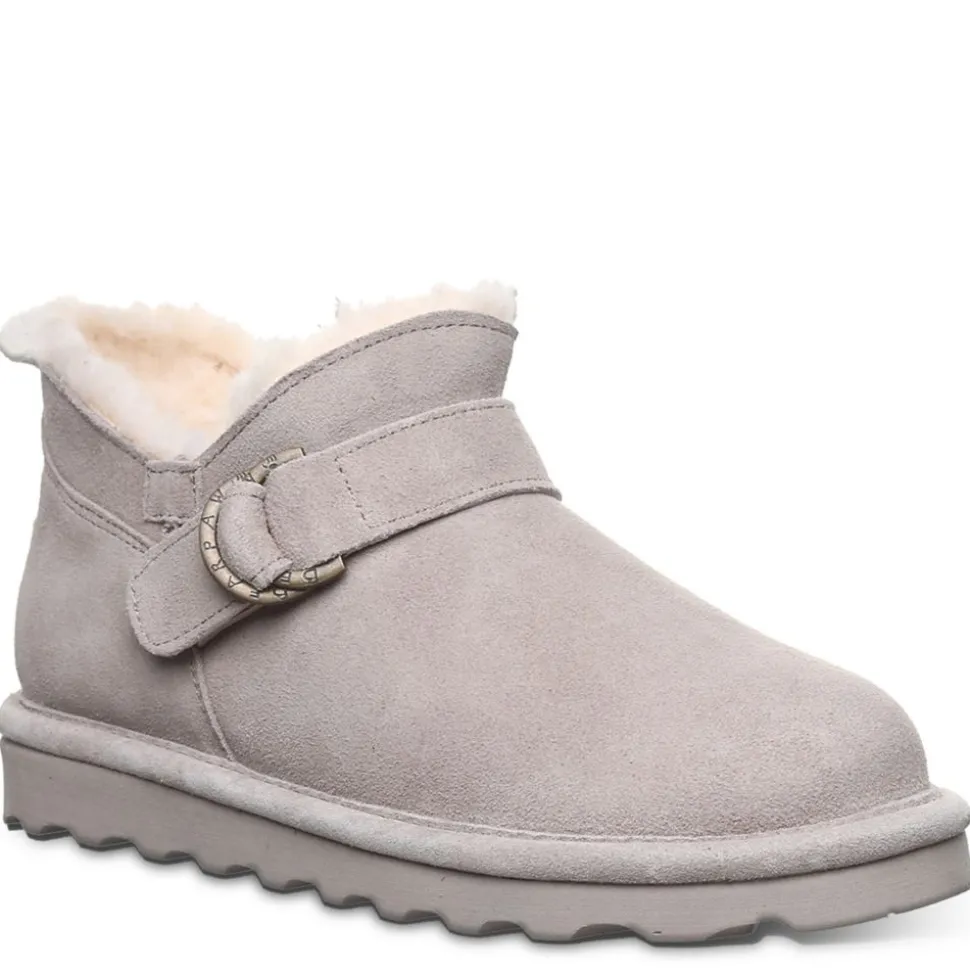 Bearpaw Womens Shorty Buckle Fur Boot