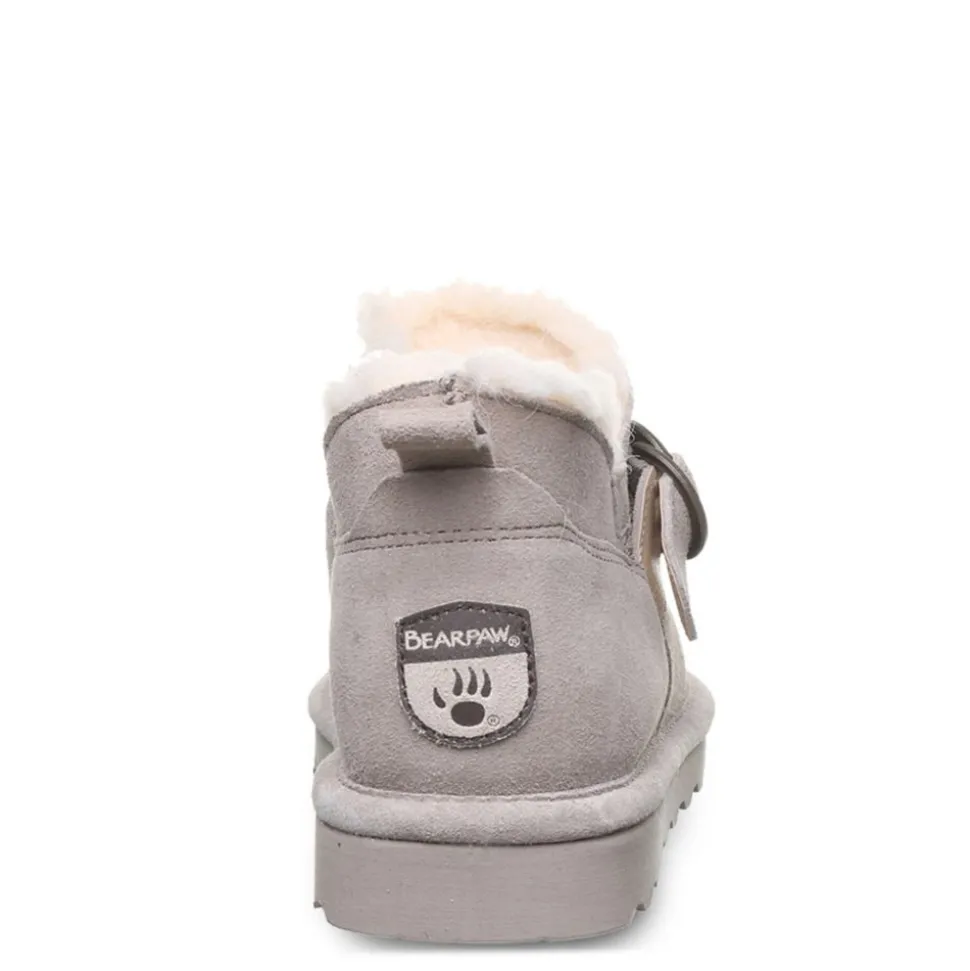 Bearpaw Womens Shorty Buckle Fur Boot