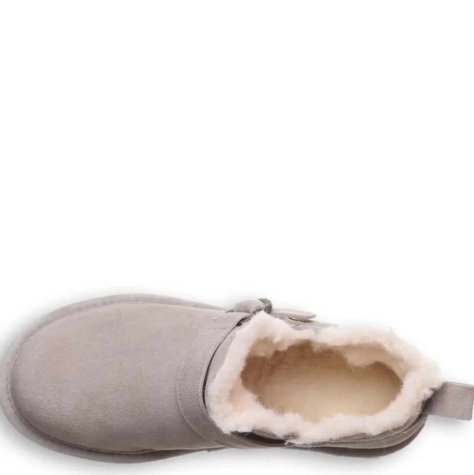 Bearpaw Womens Shorty Buckle Fur Boot
