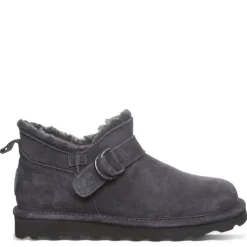 Bearpaw Womens Shorty Buckle Fur Boot
