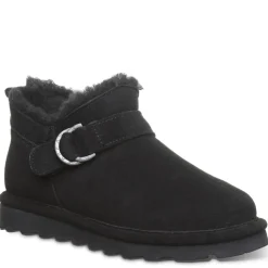 Bearpaw Womens Shorty Buckle Fur Boot