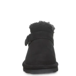 Bearpaw Womens Shorty Buckle Fur Boot