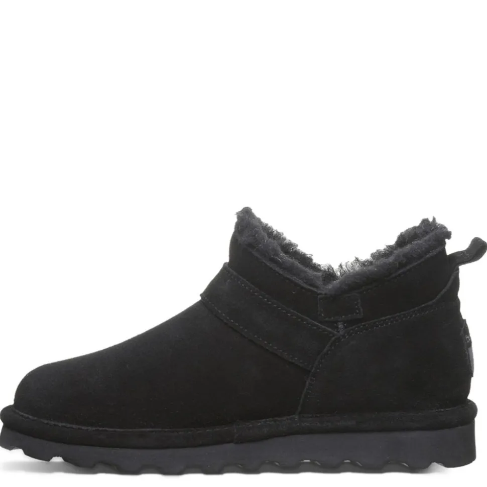 Bearpaw Womens Shorty Buckle Fur Boot