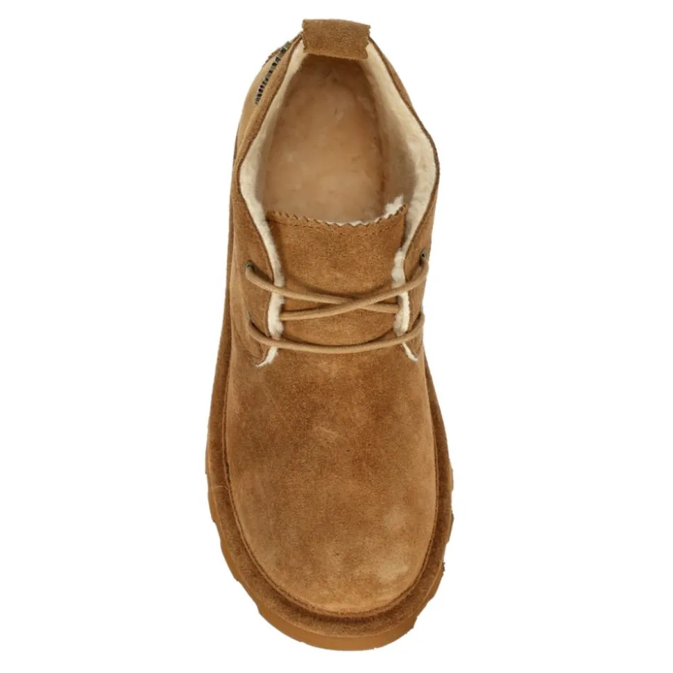 Bearpaw Womens Skye Lace-Up Fur Boot