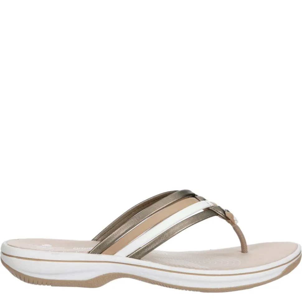 Clarks Womens Breeze Coral Flip Flop Sandal