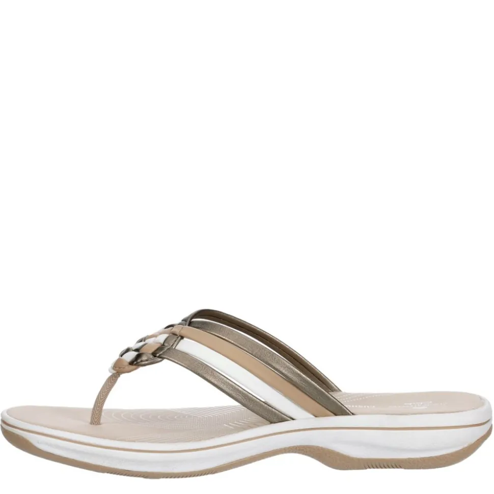Clarks Womens Breeze Coral Flip Flop Sandal