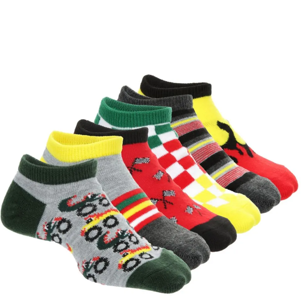 Game Sport Boys Monster Truck No Show Socks 6 Pairs