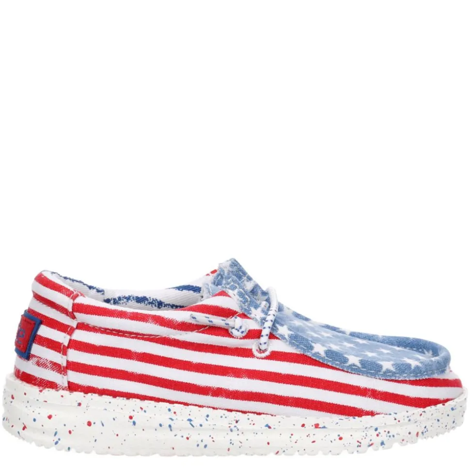 Heydude Boys Infant Wally Toddler Patriotic Slip On Sneaker