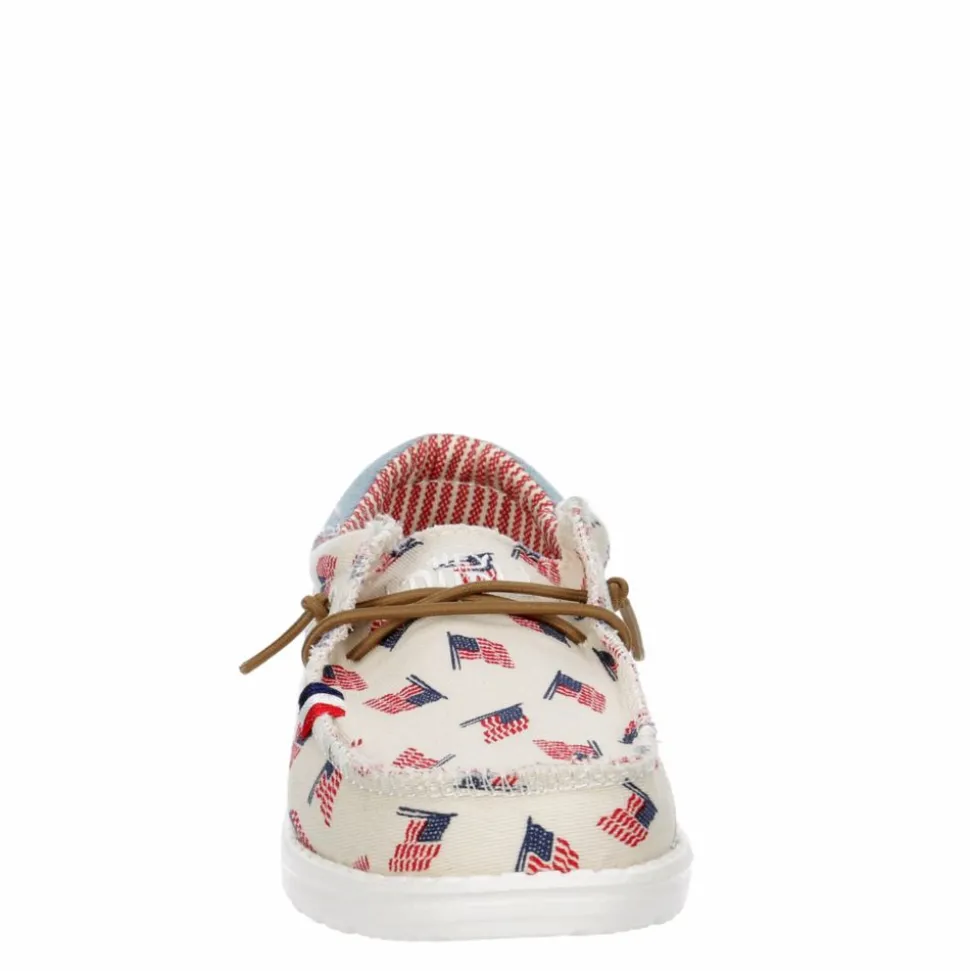 Heydude Boys Wally Youth Patriotic Slip On Sneaker