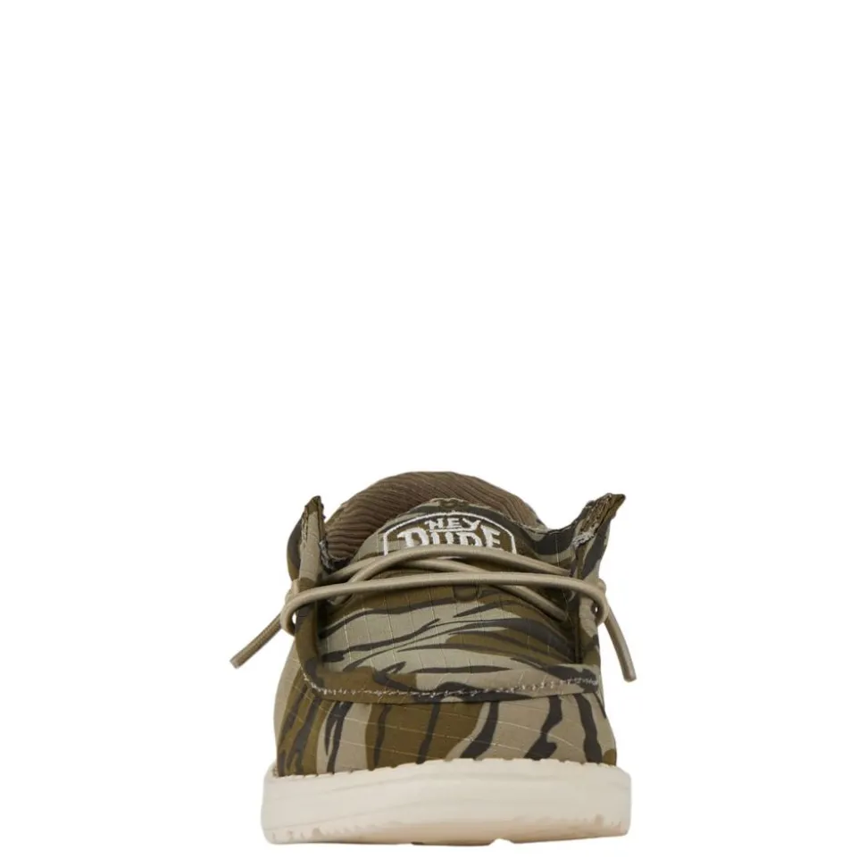 Heydude Boys Wally Youth Mossy Oak Slip On Sneaker