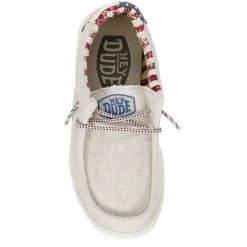 Heydude Boys Wally Youth Patriotic Slip On Sneaker