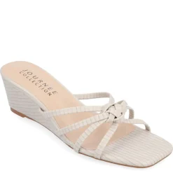 Journee Collection Womens Blayke Wedge Slip On Sandal