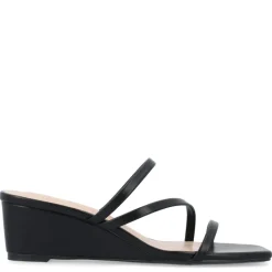 Journee Collection Womens Takarah Wedge Slip On Sandal