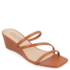 Journee Collection Womens Takarah Low Wedge Sandal