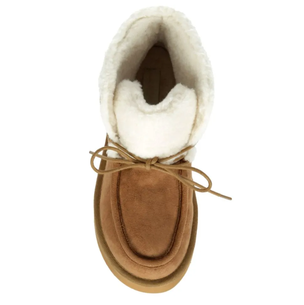 Madden Girl Womens Earnest Fur Ankle Boot