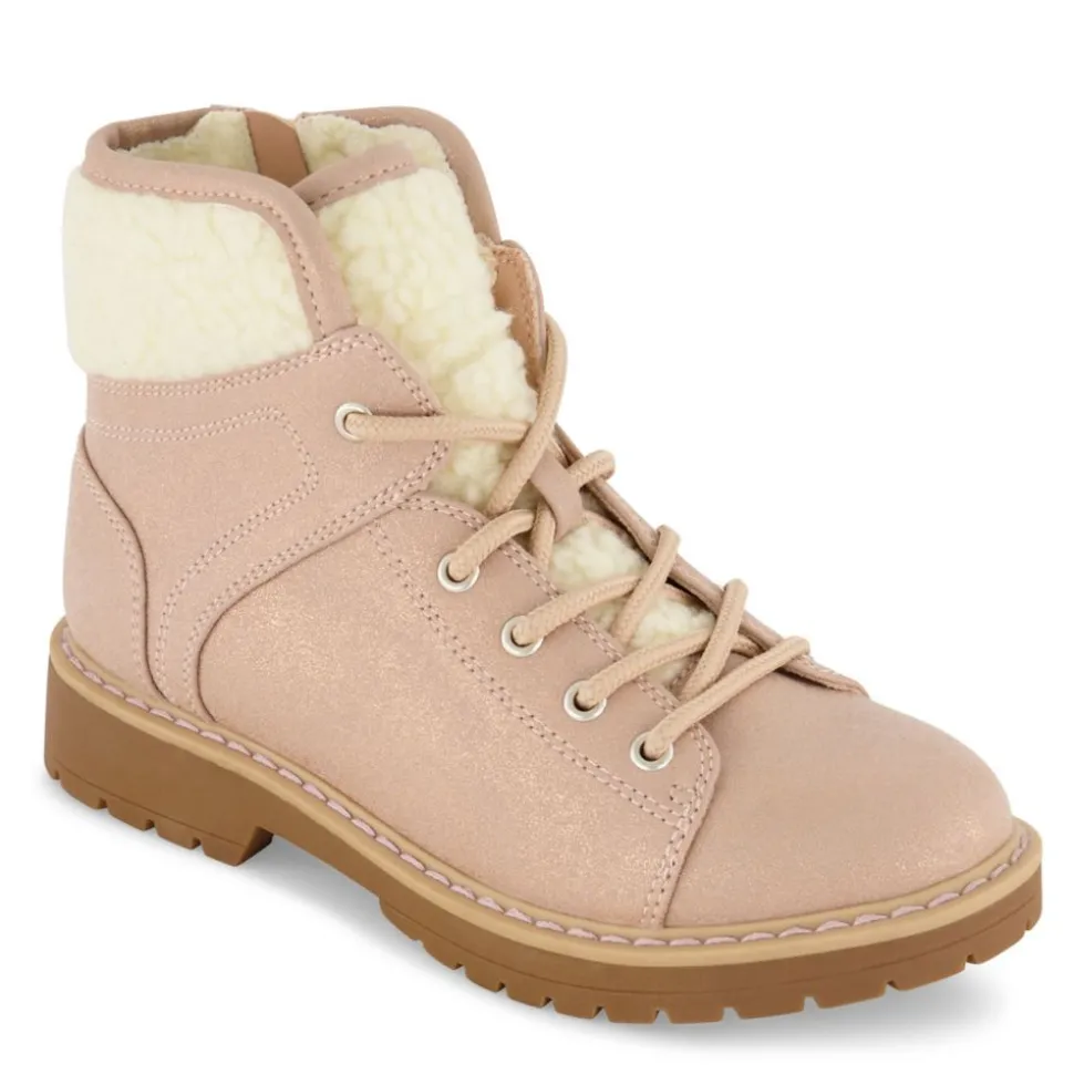 Marc Fisher Girls Little-Big Kid Jade Fuzz Lace-Up Boot
