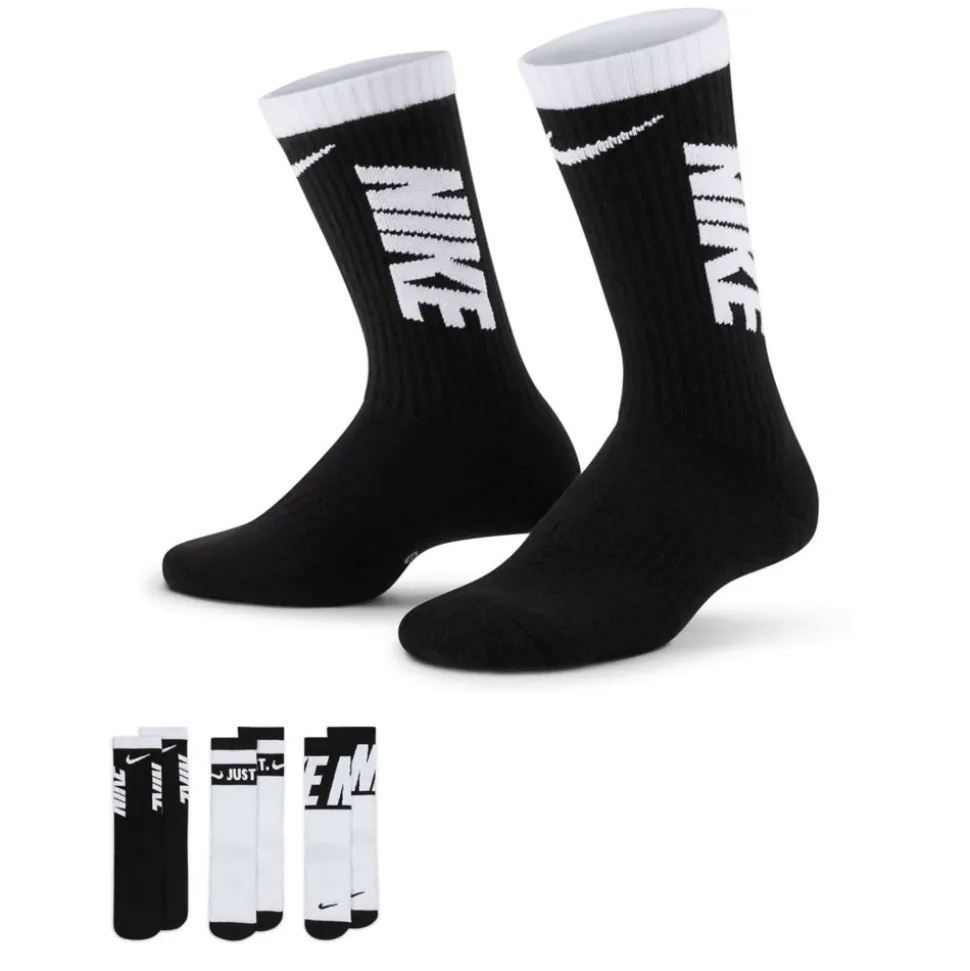 Nike Boys Graphic Crew Socks 3 Pairs