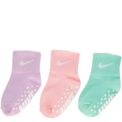 Nike Girls Ankle Socks With Grips 3 Pairs