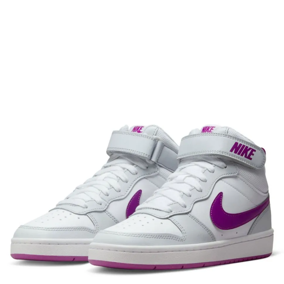 Nike Girls Big Kid Court Borough 2 Mid Top Sneaker