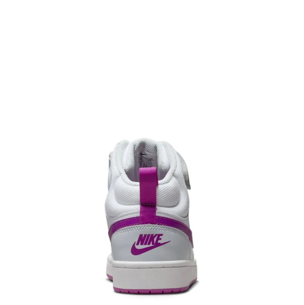Nike Girls Big Kid Court Borough 2 Mid Top Sneaker