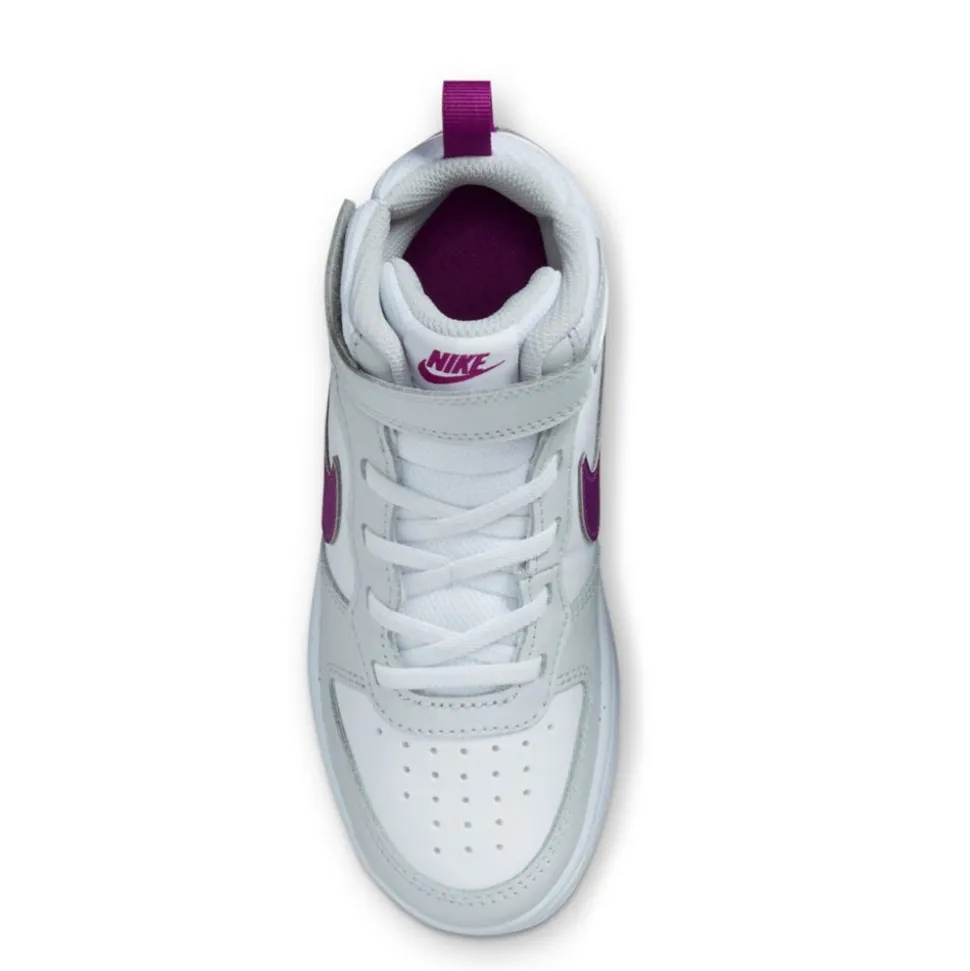 Nike Girls Little Kid Court Borough 2 Mid Top Sneaker