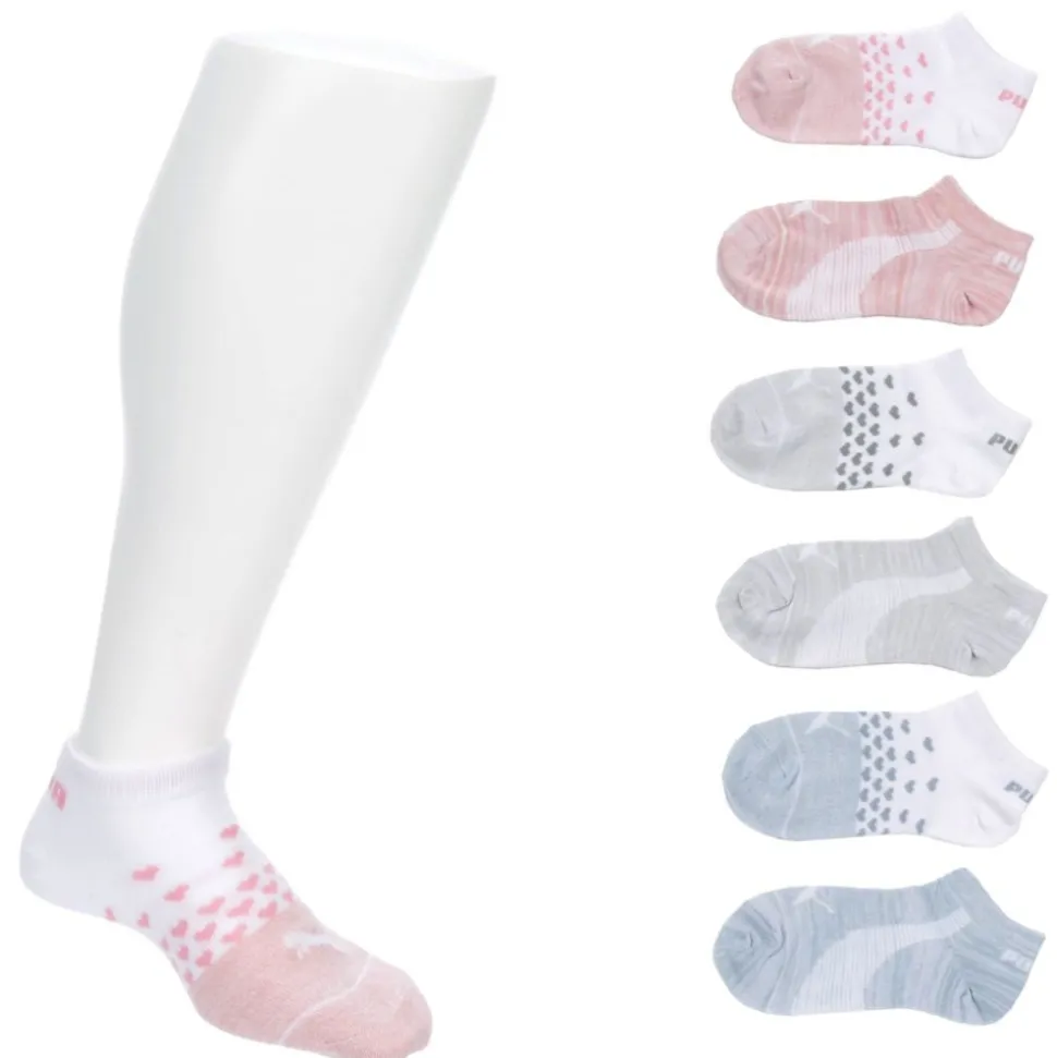 Puma Girls No Show Socks 6 Pairs