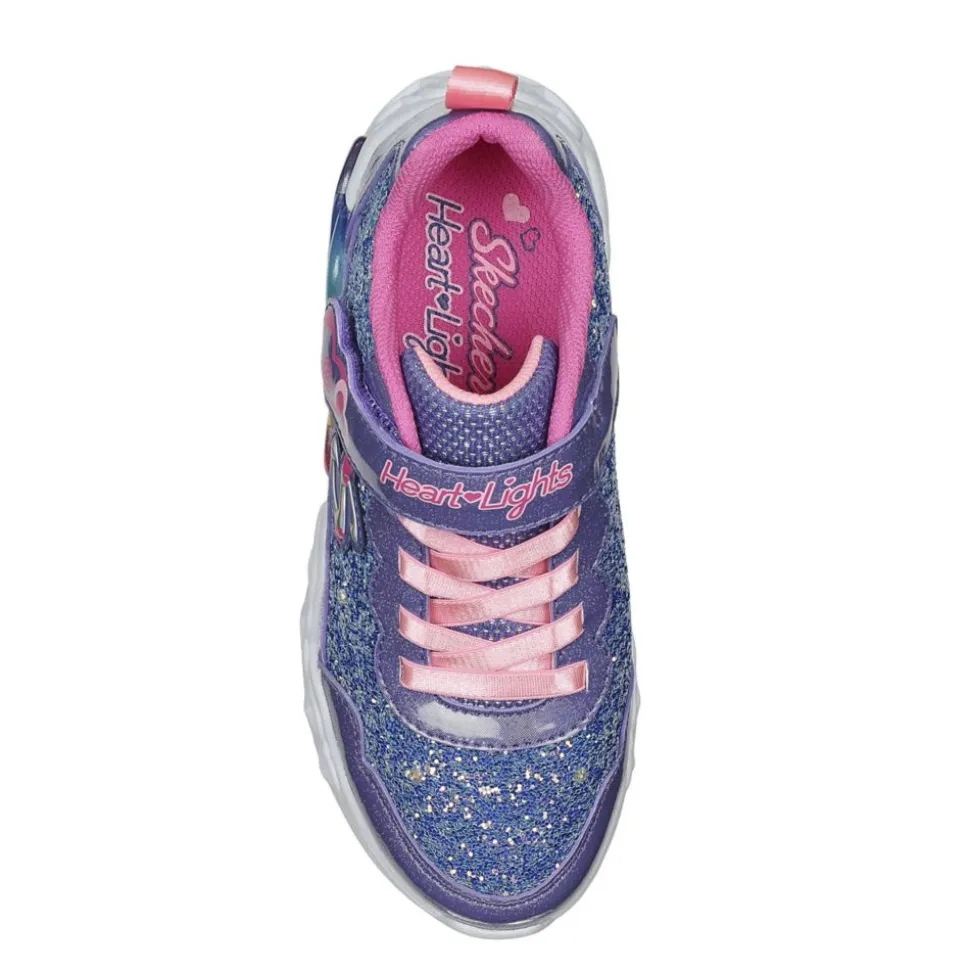 Skechers Girls Infinite Heart Lights Light Up Sneaker