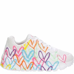 Skechers Girls Little-Big Kid Uno Lite James Gold Crown Sneaker