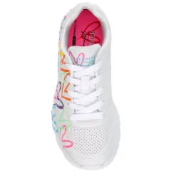 Skechers Girls Little-Big Kid Uno Lite James Gold Crown Sneaker