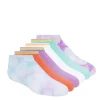 Skechers Girls Low Cut Tie Dye Socks 6 Pairs