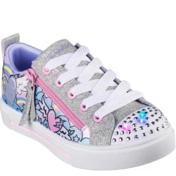 Skechers Girls Twinkle Sparks Flying Hearts Light Up Sneaker