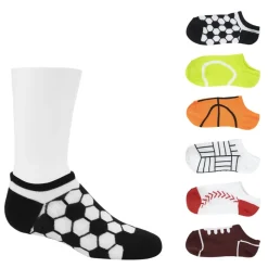 Sof Sole Boys Sport Balls No Show Socks 6 Pairs