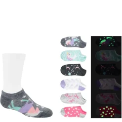 Sof Sole Girls Unicorn Galaxy No Show Socks 6 Pairs