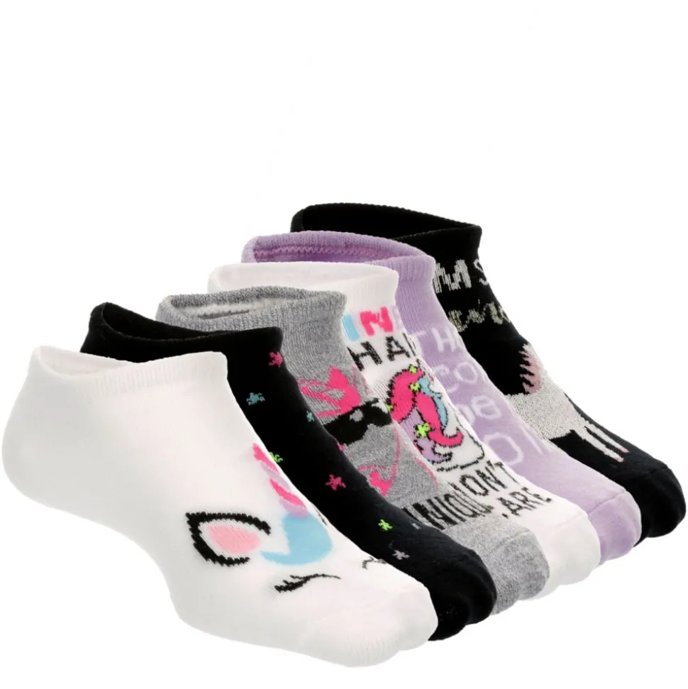 Sof Sole Girls Unicorn Sprinkle No Show Socks 6 Pairs