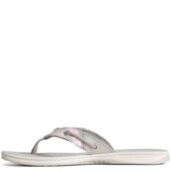 Sperry Womens Seafish Gingham Flip Flop Sandal