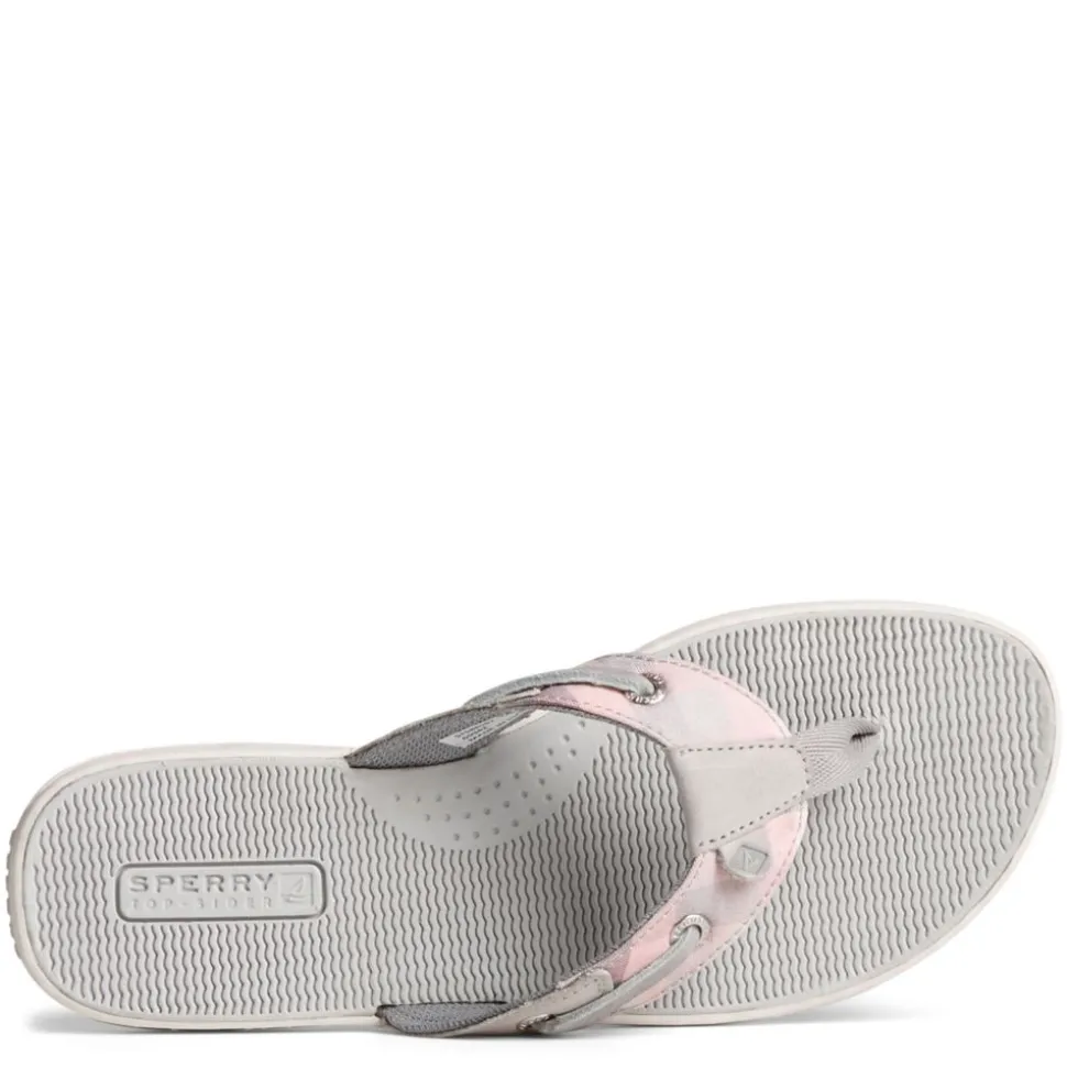 Sperry Womens Seafish Gingham Flip Flop Sandal