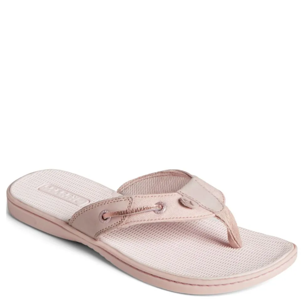 Sperry Womens Seafish Iridescent Sparkle Flip Flop Sandal