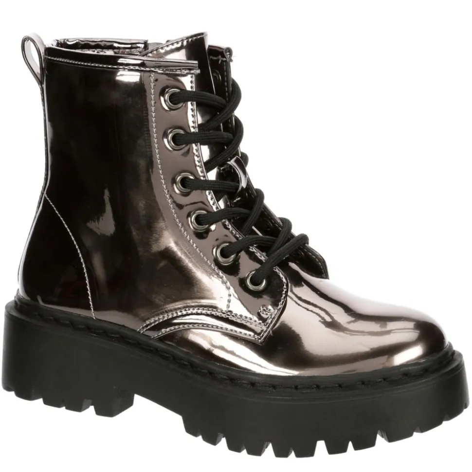 Steve Madden Girls Little-Big Kid Jrockk Combat Boot