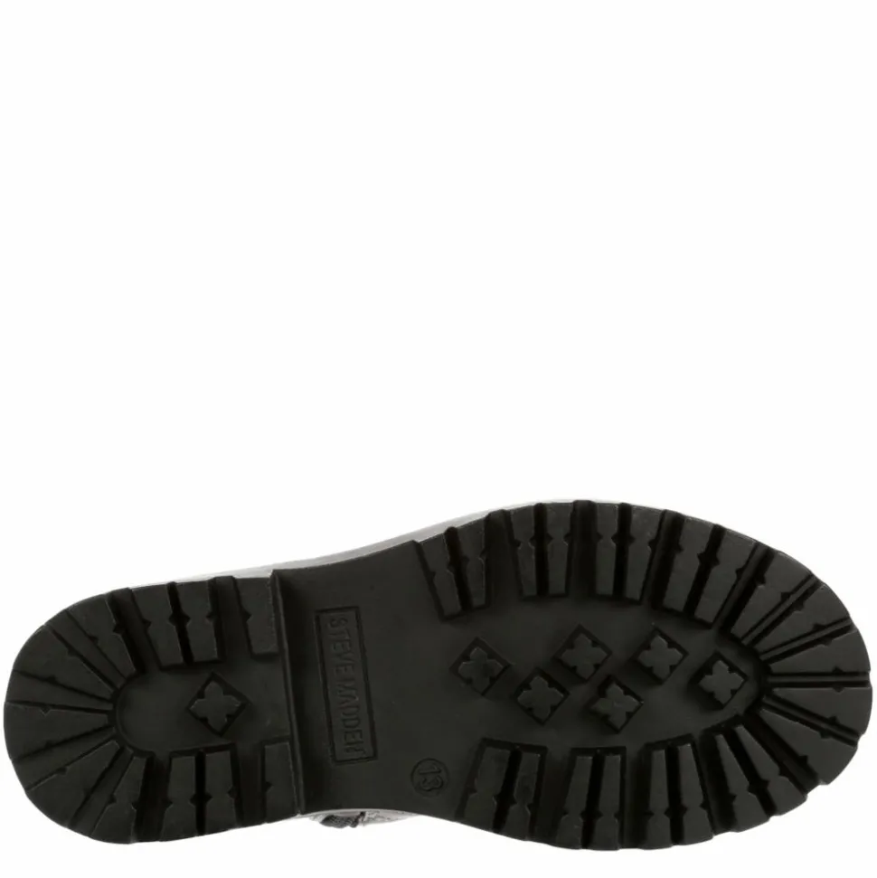 Steve Madden Girls Little-Big Kid Jrockk Combat Boot